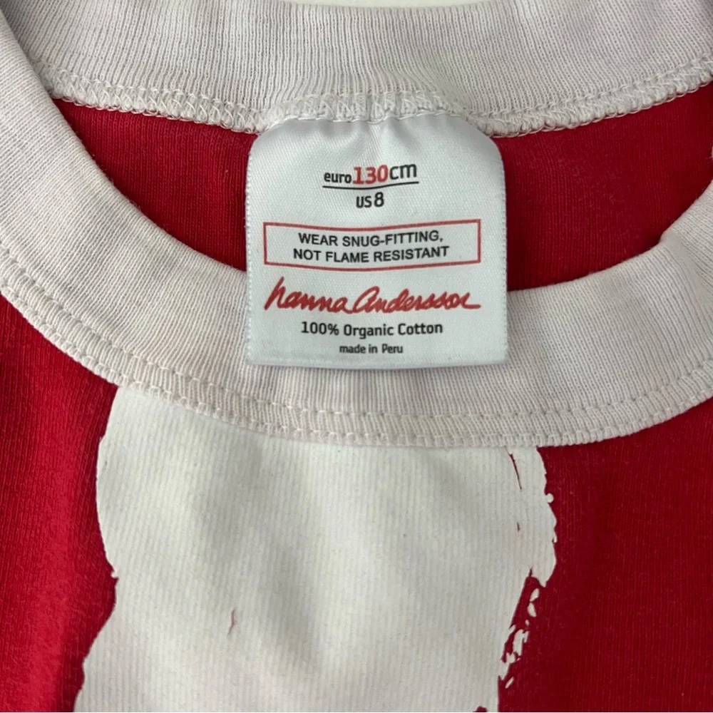 Hanna Andersson Christmas Santa PJ Pajama Shirt Long Sleeve Organic Cotton 473